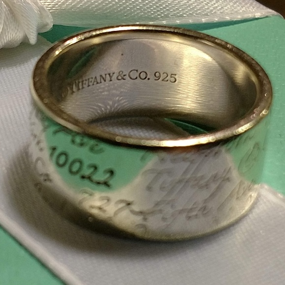 Tiffany & Co. Jewelry - Tiffany and Co Wide Address/ Notes Ring